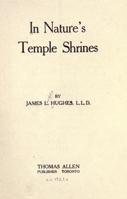 Cover of: In nature's temple shrines