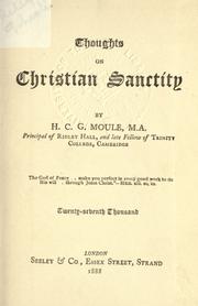 Cover of: Thoughts on Christian sanctity.