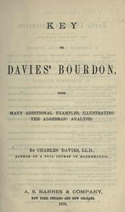 Cover of: Key to Davies' Bourdon by Charles Davies, Charles Davies