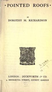 Cover of: Pointed roofs by Dorothy Miller Richardson