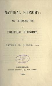 Natural economy by Arthur H. Gibson