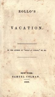 Rollo's vacation by Jacob Abbott