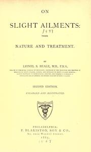 Cover of: On slight ailments: their nature and treatment