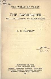 Cover of: The Exchequer and the control of expenditure.