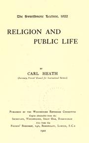 Cover of: Religion and public life.