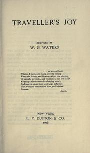 Cover of: Travellers joy by Waters, W. G.