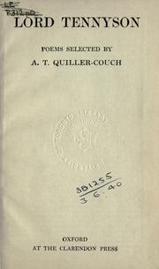 Cover of: Poems selected by A.T. Quiller-Couch.