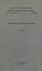 Cover of: California kinship systems