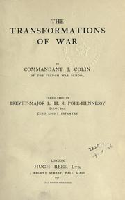 The transformations of war by Jean Lambert Alphonse Colin