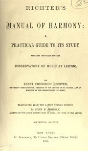 Cover of: Richter's manual of harmony by E. F. Richter, E. F. Richter