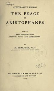 Cover of: The  Peace of Aristophanes by Aristophanes