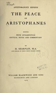 Cover of: The  Peace of Aristophanes by Aristophanes, Aristophanes