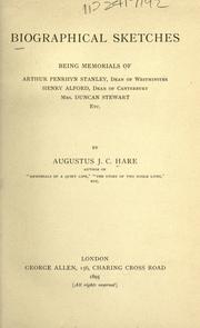 Cover of: Biographical sketches by Augustus J. C. Hare