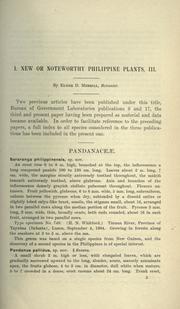 Cover of: New or noteworthy Philippine plants. by Elmer Drew Merrill