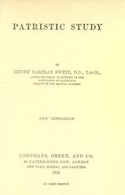 Patristic Study by Henry Barclay, 1835-1917