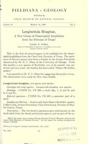 Cover of: Longiscitula houghae by Robert Eugene De Mar