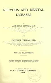 Cover of: Nervous and mental diseases by Church, Archibald