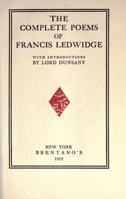 Cover of: The complete poems of Francis Ledwidge