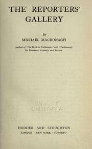 Cover of: The reporters' gallery by MacDonagh, Michael