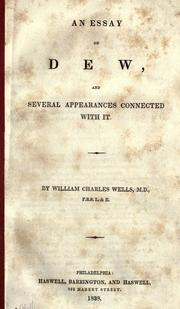 Cover of: An essay on dew by William Charles Wells