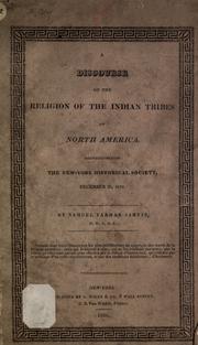 Cover of: A discourse on the religion of the Indian tribes of North America. by Samuel F. Jarvis