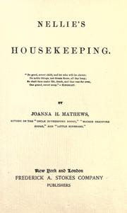 Cover of: Nellie's housekeeping