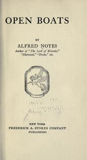 Cover of: Open boats by Alfred Noyes