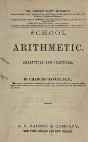 Cover of: School arithmetic. by Charles Davies, Charles Davies