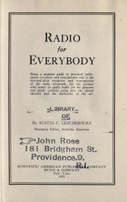 Cover of: Radio for everybody