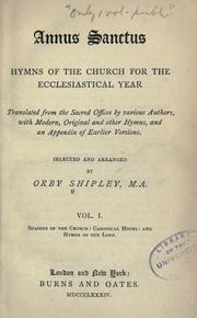 Cover of: Annus Sanctus by Shipley, Orby