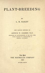 Cover of: Plant-breeding by L. H. Bailey