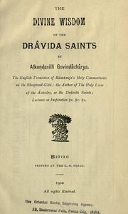 Cover of: The divine wisdom of the Dravida sai