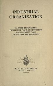 Cover of: Industrial organization ... by 