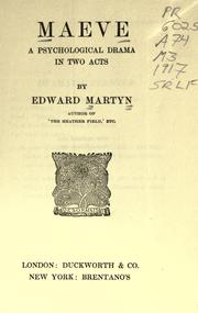 Maeve by Edward Martyn