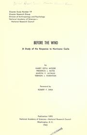 Cover of: Before the wind by Harry Estill Moore