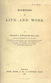 Cover of: Memoirs of life and work.