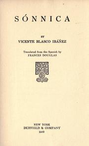 Cover of: S©Øonnica by Vicente Blasco Ibáñez