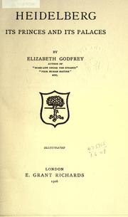 Cover of: Heidelberg by Godfrey, Elizabeth., Godfrey, Elizabeth.