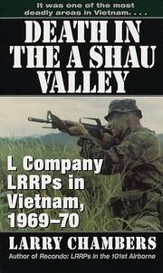 Cover of: Death in the A Shau Valley by Larry Chambers