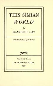 Cover of: This simian world by Day, Clarence