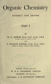 Cover of: Organic chemistry. by Perkin, W. H.