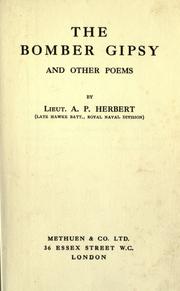 Cover of: The Bomber gipsy, and other poems. by Alan Patrick Herbert