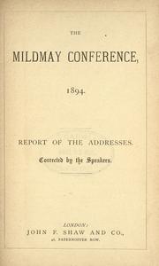 The Mildmay Conference, 1894 by Mildmay Conference (39th 1894 London, England)