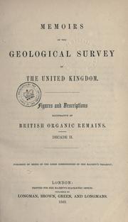 Cover of: Memoirs of the Geological Survey.  Figures and descriptions illustrative of British organic remains.