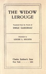 Cover of: The widow Lerouge by Émile Gaboriau
