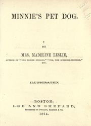 Cover of: Minnie's pet dog ... illustrated
