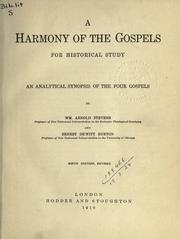 Cover of: A harmony of the Gospels by William Arnold Stevens