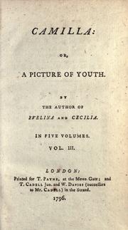 Cover of: Camilla: or, A picture of youth. by Fanny Burney