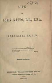 Life of John Kitto, D.D., F.S.A by John Eadie