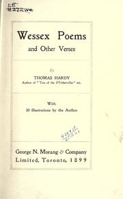 Cover of: Wessex poems: and other verses